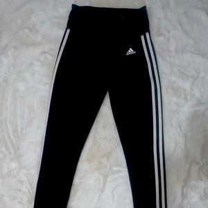 Black Adidas Legging With Stripes